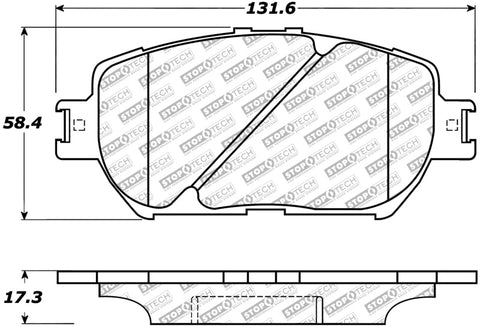 StopTech Street Select Brake Pads - Rear - 305.09080