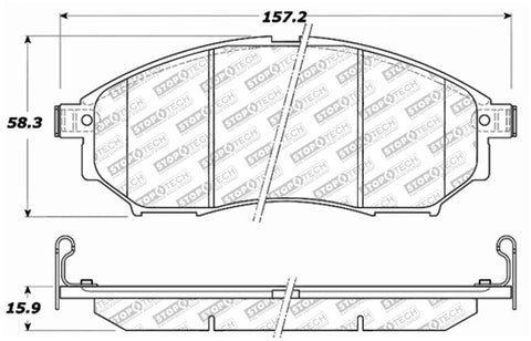 StopTech Street Select Brake Pads - Rear - 305.08880