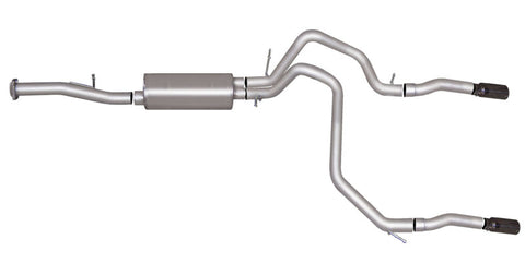Gibson 07-12 Chevrolet Avalanche LS 5.3L 2.25in Cat-Back Dual Split Exhaust - Aluminized - 5573