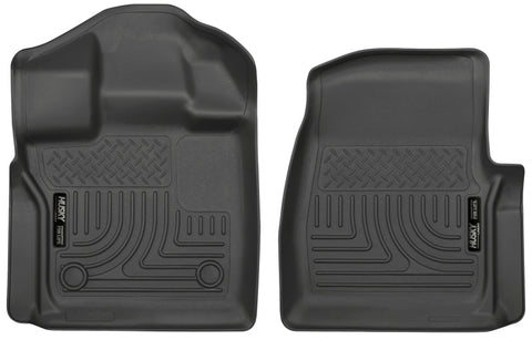 Husky Liners 15-23 Ford F-150 Standard Cab Pickup WeatherBeater Front Black Floor Liners - 18351