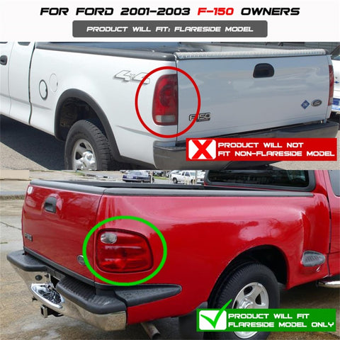 Spyder Ford F150 Flareside 01-03 (Not Fit Supercrew)Euro Style Tail Lights Chrome ALT-YD-FF15001FS-C - 5003164