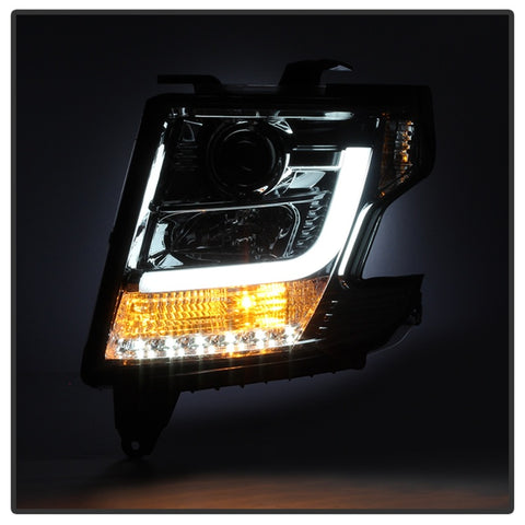 Spyder Chevy Tahoe / Suburban 2015 -2016 Projector Headlights - DRL LED - Smoke PRO-YD-CTA15-DRL-SM - 5082558