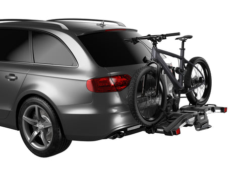 Thule EasyFold XT 2 - Fully Foldable Platform Hitch Bike Rack (Up to 2 Bikes) - Black/Silver - 903202