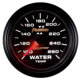 Autometer Phantom II 52mm Full Sweep Electronic 100-260 Deg F Water Temperature Gauge - 7555