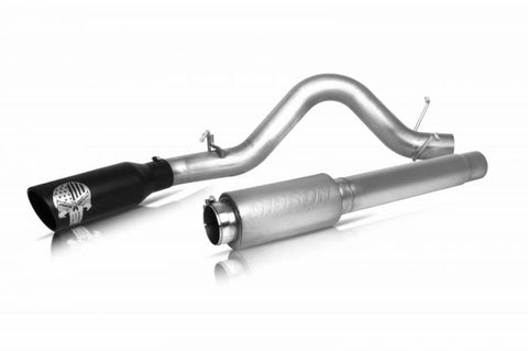 Gibson 14-18 GMC Sierra 1500 SLE 5.3L 4in Patriot Skull Series Cat-Back Single Exhaust - Stainless - 76-0030