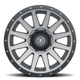 ICON Compression 20x10 8x180 -19mm Offset 4.75in BS 124.2mm Bore Titanium Wheel - 2020108947TT