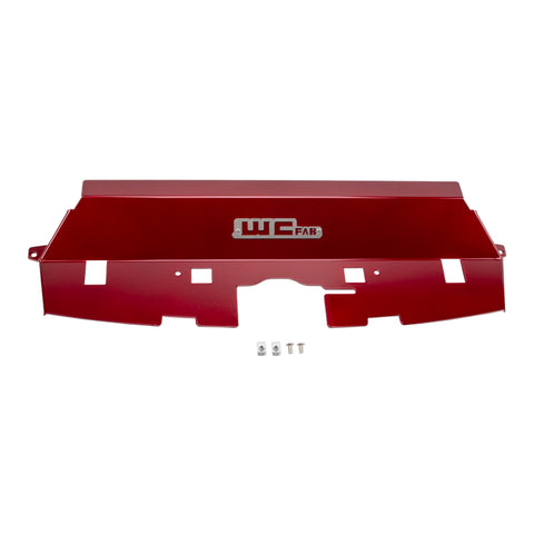 Wehrli 13-18 Cummins Fabricated Aluminum Radiator Cover - WCFab Red - WCF100546-RED