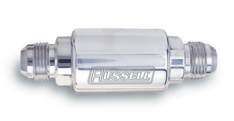 Russell Performance Polished Aluminum (3-1/4in Length 1-1/4in dia. -8 male inlet/outlet) - 650110