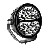 Go Rhino Xplor Blackout Series Round LED Driving Light w/DRL (Surface/Threaded Stud Mnt) 7in. - Blk - 750800711DRS