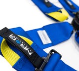 NRG FIA 6pt 2in. Shoulder Belt for HANS Device/ Rotary Cam Lock Buckle/ 3in. Waist Belt - Blue - SBH-HRS6PCBL