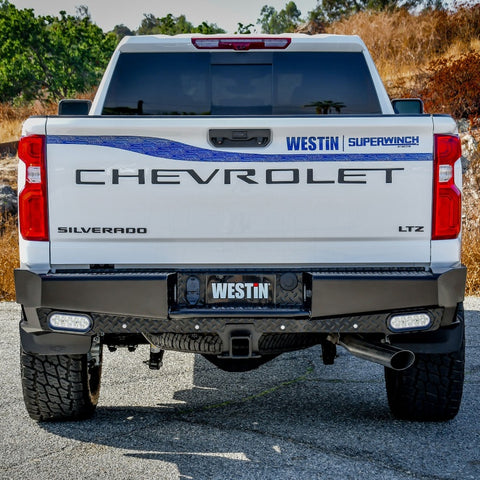 Westin 19-20 Chevy Silverado 1500 HDX Bandit Rear Bumper - Black - 58-341185