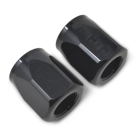 Russell Performance 2-Piece -10 AN Full Flow Swivel Hose End Sockets (Qty 2) - Polished and Black - 615543