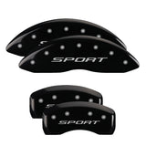 MGP 4 Caliper Covers Engraved Front & Rear 2015/Sport Black Finish Silver Char 2017 Ford Fusion - 10244SSPTBK