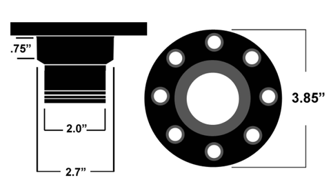 Ridetech Universal Locking Gas Cap (Black Anodized) - 81000036