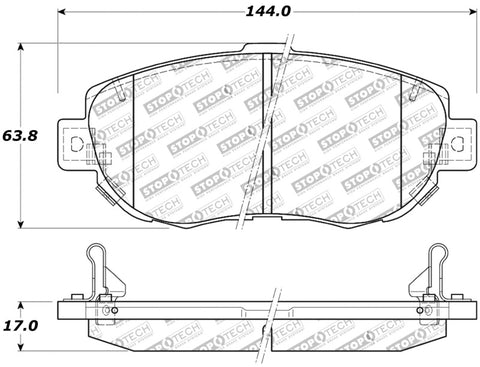 StopTech Performance 00-05 Lexus IS 250/300/350 / 02-09 SC 300/400/430 Front Brake Pads - 309.06190