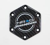 NRG Carbon Fiber Horn Delete Button Circular Logo Front/ Back - STR-640CF