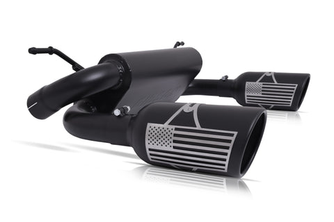 Gibson 07-10 Jeep Wrangler JK X 3.8L 2.5in Patriot Series Cat-Back Dual Split Exhaust - Blk Ceramic - 70-0002