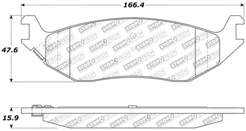 StopTech Sport Brake Pads w/Shims and Hardware - Front - 309.08980