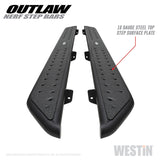 Westin 2020 Jeep Gladiator Outlaw Nerf Step Bars - Textured Black - 58-54165