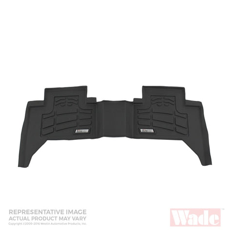 Westin 2011-2016 Ford Super Duty Crew Cab Wade Sure-Fit Floor Liners 2nd Row - Gray - 72-122038