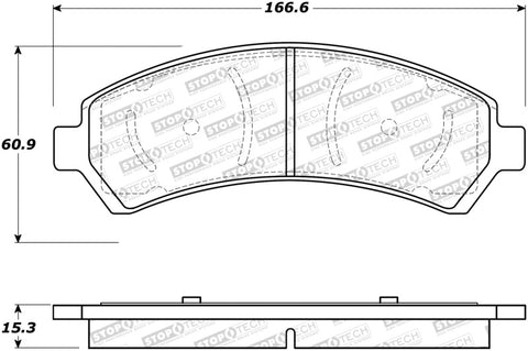 StopTech Street Brake Pads - 308.07260