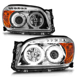 ANZO 2006-2008 Toyota Rav4 Projector Headlights w/ Halo Chrome (CCFL) - 111121