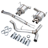 AWE Tuning Subaru STI VA / WRX GV / STI GV Sedan Touring Edition Exhaust - Chrome Silver Tip (102mm) - 3015-42104