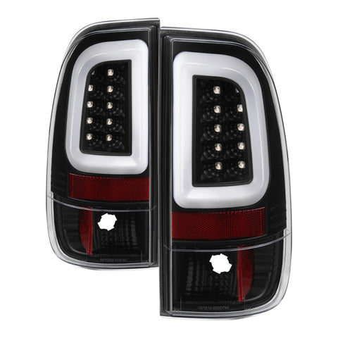 Spyder 97-03 Ford F150 Stylsd. F250/350 V3 Light Bar LED Tail Lights - Blk ALT-YD-FF15097V3-LBLED-BK - 5084231