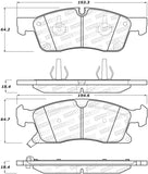 StopTech Performance 11-12 Dodge Durango Front Brake Pads - 309.14550