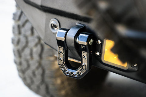 DV8 Offroad Elite Series D-Ring Shackles - Pair (Black) - UNSK-01BL