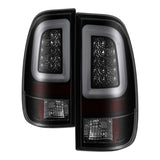 Spyder 08-16 Ford Super Duty F-250 V3 Light Bar LED Tail Lights - Blk Smoke ALT-YD-FS07V3-LBLED-BSM - 5084729