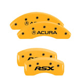 MGP 4 Caliper Covers Engraved Front Acura Rear RSX Yellow Finish Black Char 2003 Acura RSX - 39003SRSXYL