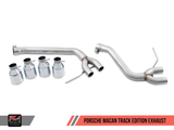 AWE Tuning Porsche Macan Track Edition Exhaust System - Diamond Black 102mm Tips - 3020-43040