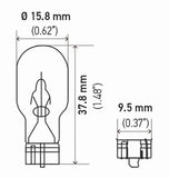 Hella Bulb 921 12V 16W W21X95D T5 (2) - 921TB