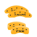 MGP 4 Caliper Covers Engraved Front Acura Rear TSX Yellow Finish Black Char 2005 Acura TSX - 39004STSXYL