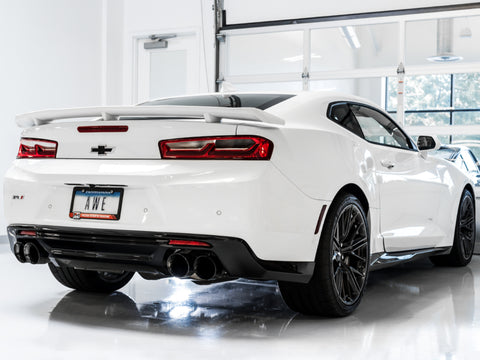 AWE Tuning 16-19 Chevrolet Camaro SS Axle-back Exhaust - Touring Edition (Quad Diamond Black Tips) - 3015-43115