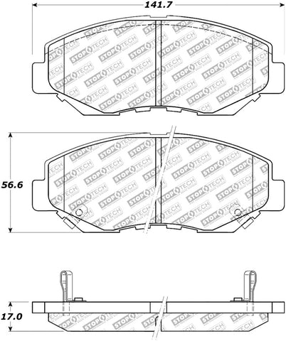 StopTech Street Select Brake Pads - Rear - 305.09140