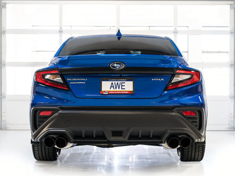 AWE Tuning 2022+ VB Subaru WRX Track Edition Exhaust - Diamond Black Tips - 3020-43979