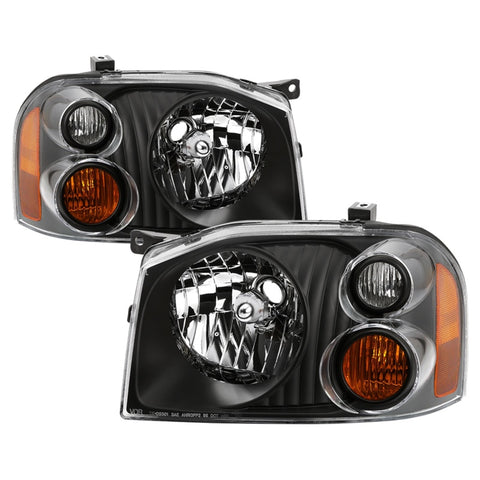 xTune 01-04 Nissan Frontier OEM Headlights - Black (HD-JH-NF01-AM-BK) - 9042768