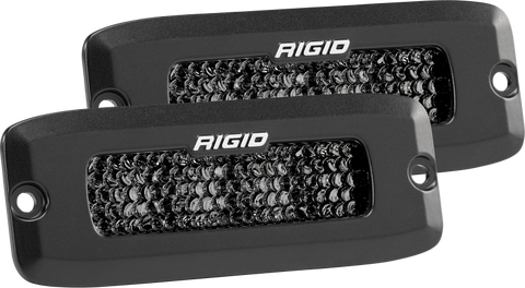 Rigid Industries SR-Q Series PRO Midnight Edition - Spot - Diffused - Pair - 925513BLK