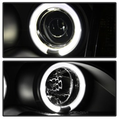 Spyder BMW E46 3-Series 02-05 4DR Projector Headlights 1PC LED Halo Blk PRO-YD-BMWE4602-4D-AM-BK - 5042415