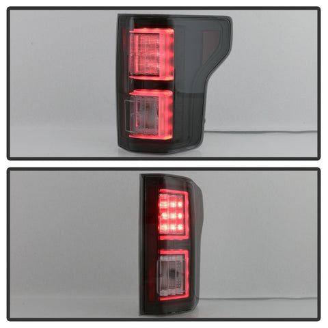 Spyder 18-19 Ford F-150 (w/o Blind Spot Sensor) LED Tail Lights - Blk Smk (ALT-YD-FF15018-LED-BSM) - 5085672