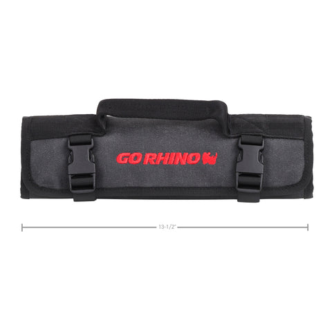 Go Rhino XVenture Gear Tool Wrench Roll - Small (3.5x3.5in. Closed) 12oz Waxed Canvas - Black - XG1050-01