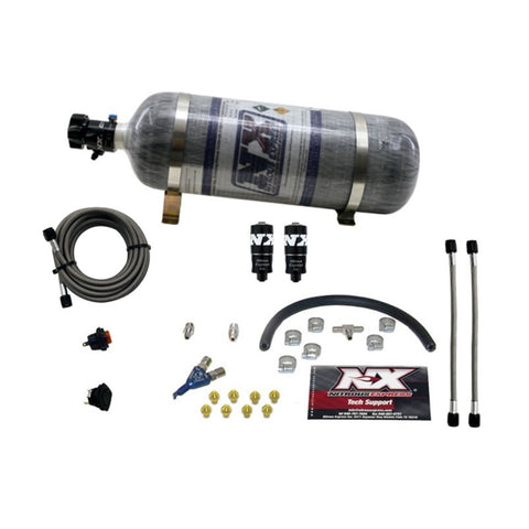 Nitrous Express Hitman EFI Single Nozzle Piranha Nitrous Kit (35-75HP) w/Composite Bottle - 20001-12