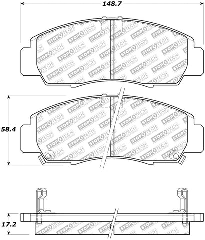 StopTech Street Select Brake Pads - Front/Rear - 305.07870