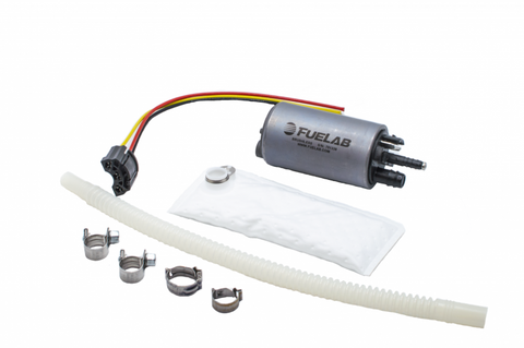 Fuelab 496 In-Tank Brushless Fuel Pump w/9mm Barb & 6mm Barb Siphon - 350 LPH - 49604