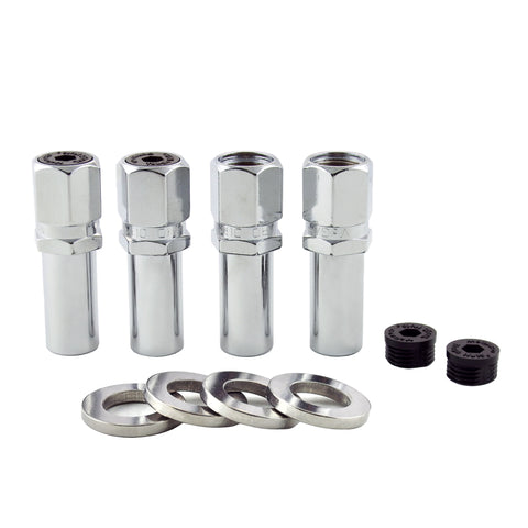 McGard Hex Lug Nut (Drag Racing X-Long Shank) 7/16-20 / 13/16 Hex / 2.475in. Length (4-Pk) - Chrome - 63001