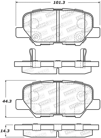 StopTech Street Brake Pads - Front - 308.16791