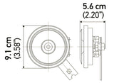 Hella Horn Kit Bx Blk Disc 92Mm 24V Univ - 002768821