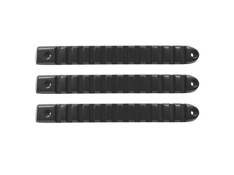 DV8 Offroad 2007-2018 Jeep JK Black Rail Style Door Handle Inserts - Set Of 3 - D-JP-190028-BK-3